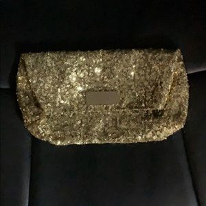 Victoria’s Secret gold sequin clutch